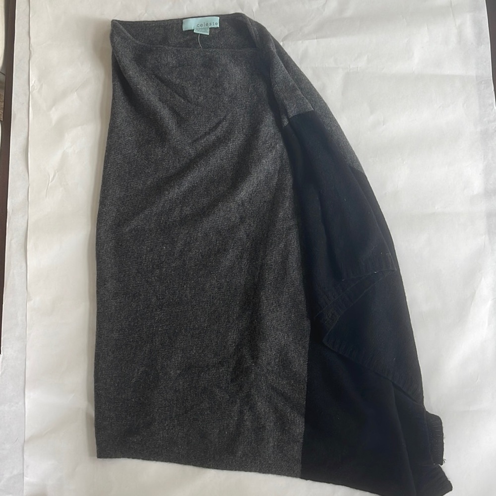 Celeste wool and cashmere cape/poncho